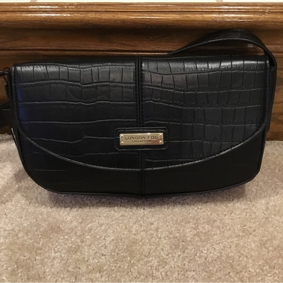 London Fog Handbags - London Fog Faux Leather Shoulder Purse